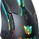 Wired PC Gaming Mouse: High Precision Sensor,RGB Backlit, Adjustable DPI, 7 Buttons Programmable,Ergonomic mice for Office & Gaming on Windows/Mac/Linux/Chrome-Black