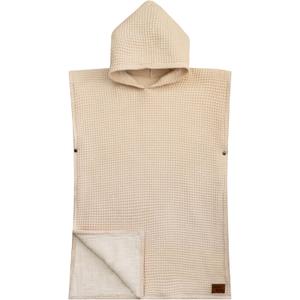 Jade&Kai Hooded Towel for Kids | Snaps into a Poncho | Organic Cotton Waffle | Lightweight and Absorbent | Bath, Beach, and Pool | Multiple Colors | (Large (6-10 Yrs), Cloud)