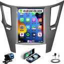 UNITOPSCI 2G+64G Android Car Radio Stereo for Subaru Outback Legacy 2010-2014 CarPlay Android Auto 9.7 Inch Vertical Touchscreen Mirror Link Bluetooth GPS FM/RDS WiFi SWC+ Backup Camera Mic