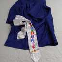Wesiti Kindergarten Graduation Cap Gown Stole Set with Tassel Bracelet Certificate Graduation Kit Gifts for Kids (30', Blue)