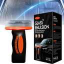 Glass Oil Film Remover for Car, Automotive Glass Cleaner with Cleaning Board,Removes Oil Film & Smudges, Improve Windshield Clarity for Safe Driving(1pcs)