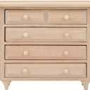 1:12 Wooden Table Square 8 Button Dollhouse Movement Cabinet Sleeping Cabinet Mini Furniture Solid Wood Miniature Model Beautiful Color Kit Handcraft DIY Model Gift Supplies Accessories