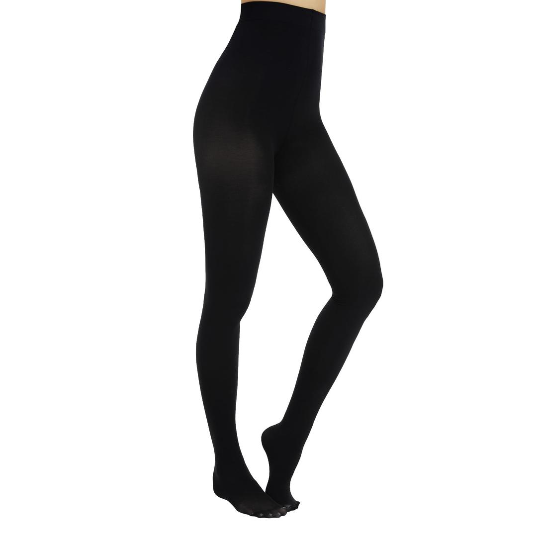 Pularlegs Women's Opaque Tights High Waist Black Womens Tights 2 Pcs S-M (Black, M)