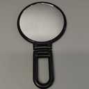 BOOMIBOO 1X/10X Magnifying Handheld Mirror Double Sided, Foldable Travel Makeup Mirror, Adjustable Rotation Pedestal Hand/Hanging/Desk Vanity Mirror-Black