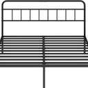 Queen Bed Frame with Classic Headboard,Strong Metal Slats Support,Under Bed Storage Space,No Box Spring Needed,Easy to Assemble,Black