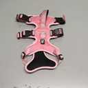 FEimaX Dog Harness No Pull Soft Padded Dog Vest with 3 Leash Clips and Easy Control Handle Reflective Adjustable No Choke Pet Harnesses for Medium and Large Dogs Training Walking (Pink, Small)