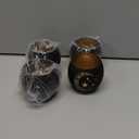 Ramadan Table Decor 4 Pcs, Elegant Black & Gold Glass Tealight Candle Holders, Votive Candle Holders Ramadan Decorations for Home, Eid Mubarak Decorations, Islamic Gifts for Home