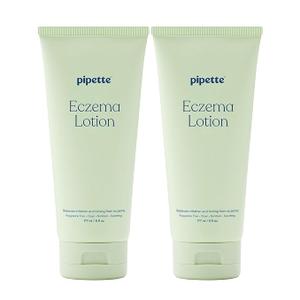 Pipette Baby Eczema Lotion Duo, Pack of 2, Fragrance Free Eczema Cream and Moisturizer, Lotion for Newborn, Sensitive Skin, and Kids, Baby Care Products, Non-Toxic and Hypoallergenic