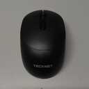 TECKNET Bluetooth Wireless Mouse, Bluetooth 5.2 & 2.4G USB-A Receiver, Compact & Portable, Silent Click, Ergonomic Symmetrical Design, 18-Month Battery, Adjustable DPI, Wide Compatibility - Black