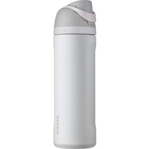 Owala FreeSip Insulated Stainless Steel Water Bottle with Straw, BPAFree Sports Water Bottle, Great for Travel, 24 Oz, Shy Marshmallow