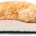 Self Warming Cat Bed Self Heating Cat Dog Mat 24 x 18 inch Extra Warm Thermal Pet Pad for Indoor Outdoor Pets with Removable Cover Non-Slip Bottom Washable Non Electric (Beige)