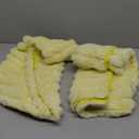 MANDIOO Pack of 2 Decorative Throw Pillow Covers Faux Fur Striped Plush Soft Cushion Covers Pillow Cases Bedroom Living Room Sofa Home 24x24 Inch Yellow (24" x 24" (Pack of 2))