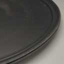 2 Pcs Large Restaurant Serving Trays 24" x 29" Oval Plastic Food Serving Tray Non Slip Rubber Lined Black Serving Tray for Cafeteria (2)