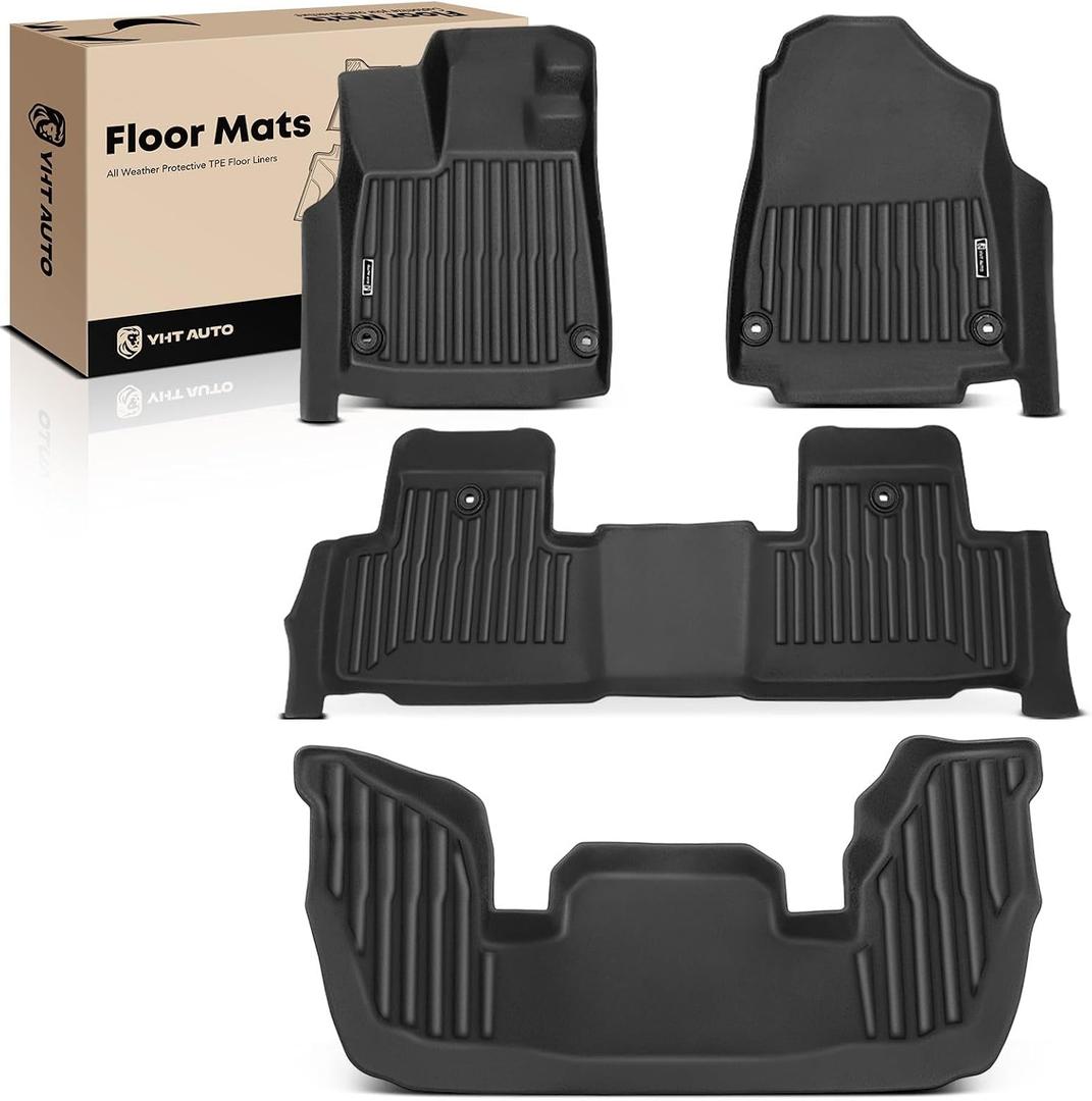 YHTAUTO Automotive Floor Mats for Acura MDX 2022-2026
TPE All Weather Car Mats, Anti-Slip & Custom Fit Floor Liners | 1st & 2nd Row & 3 Rows, Black, Set of 4