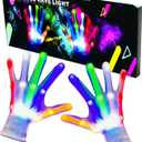 Kids Toys LED Gloves Toys Gifts for Age 5-7 8-12 Years Old Boys Girls Kids Stocking Stuffers Halloween Costumes Light Up Gloves Ideal Gifts for Christmas Birthday Parties (Medium)