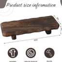 Briwooody 22 x 9 Inch Large Decorative Found Wood Board Farmhouse Wood Riser Pedestal Stand for Kitchen Bathroom Counter, Rustic Wooden Board for Plant, Jewelry, Vanity, Candle