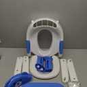 Potty Training Seat SKYROKU Potty Training Toilet with Step Stool Ladder, for Kids Boys Girls Toddlers - Comfortable Safe Potty Seat with Anti-Slip Pads Ladder (8838-DarkBlue)