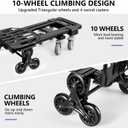 KEDSUM 3-in-1 Stair Climbing Dolly, 660LB Hand Truck with 10 Wheels