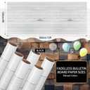 Skyygemm 6 Rolls Bulletin Board Paper Rolls,4 x 12 ft,Wood Color
