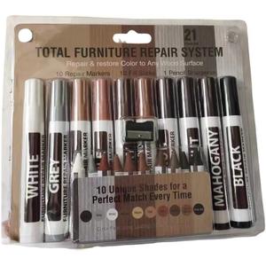 Woodworking furniture pen, furniture crayon, pencil sharpener set (21)