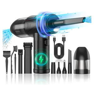 Compressed-Air-Duster-Air-Blower- 110000RPM Air Duster & Vacuum Cleaner 2 in 1- Keyboard Cleaner - no Canned air Dusters- Electric Air Duster - Replaces Compressed Air Cans - Vacuum Cleaner for pc
