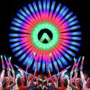 107 PCS LED Foam Glow Sticks Bulk, Glow in the Dark Party Supplies with 3 Modes Colorful Flashing, Neon Party Favors for Birthday, Wedding, Carnival, Concert, New Year