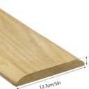 Wonderjune Door Transition Strip Wood Threshold Transition Unfinished Solid Red Oak Interior Threshold Doorways Reducer Threshold(36 x 5 x 0.63 Inches)