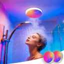 2Packs IP68 Waterprooof Rechargeable Shower Lights,400LM, RGB Therapy, Remote Control,4400mAh Battery, 3CCT & 16 RGB Colors,3 Timers,Inside Shower Lamp for Bathroom, Bedroom, Party Mood Lighting