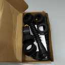 Gas Can Spout Replacement 3 Kits, Gas Can Nozzle Replacement Set for most 1/2/5 Gallon Gas Cans, Upgraded Fuel Tank Spout with Flexible Nozzle, Vent Cap, Thick Rubber Pad, Spout Cover, Black