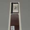 Rustic Toilet Paper Holder Wall Mount - 6.69"x2.95" Solid Wood Bathroom Tissue Paper Roll Holder with 5.7" Stainless Steel Rod, Farmhouse Paper Towel Holder for Small Space