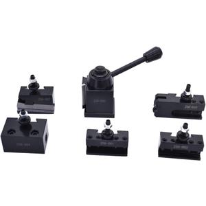 OXA Tool Post Set 250-000 Wedge Type Quick Change Tool Post Set 8 Inch Swing Dia 6Pcs