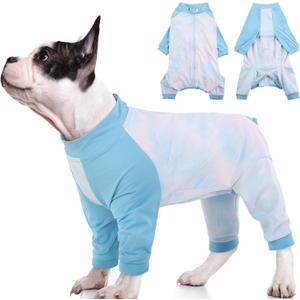 MIGOHI Full Body Dog Onesie, Anti-Licking Pajamas for Female & Male Dogs, Spay Recovery Suit, Blue, L