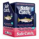 Safe Catch Skinless and Boneless Wild Pacific Pink Salmon Pouch, No Salt Added, Mercury Tested, Kosher, 3oz Pouches, Pack of 12