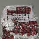 Nuenen 50 Pcs Mini Christmas Bottle Cover Set Tiny Santa Hat Scarf Capelet Flute Topper Decoration Xmas Doll DIY Craft