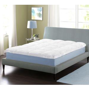 Superior Mattress Topper, Down Alternative, 2 Inch Deep Sized Bed Pillow Top, Comfort Pad, Fluffy Mattress-Topper Protector, Plush Cooling Extra Soft, Hotel Quality, Sleep, All-Season, Queen, White
