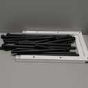 PLKOW Boot Rack Organizer, Metal Free Standing Shoe Racks for Tall Boots, 2 Tier Boot Holder Fits for 6 Pairs, Boot Storage Organizer for Entryway, Garden, Outdoor, Bedroom (White+ black)