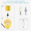LAMPWELL LEBE Yellow Small Lamp Shades Clip on Bulb Set of 2,Mini Drum Sconce Shades,Clip on Lamp Shade for Table Lamps Chandelier Shades,5.2"5.2"H5.2",Fabric Replacement Lamp Shades