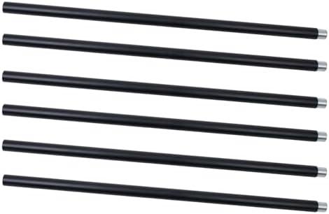 6 PCS 12 Inches Threaded Extension Rod, Matte Black M10 Threaded Extension Rod for Pendant Light Island Lighting Chandeliers Lighting Fixture Rods Stems, Thread Pitch 1 mm