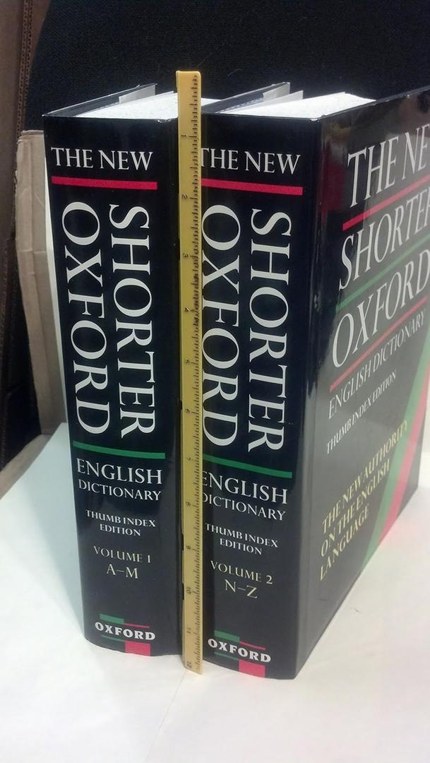 The New Shorter Oxford English Dictionary (2 Vol. Set; Thumb Indexed Edition)