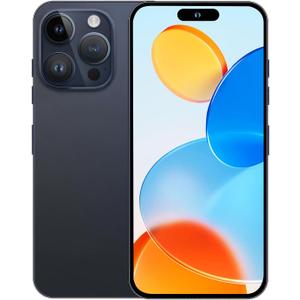 G15 Pro Max Unlocked Cell Phone, 12+512GB Smartphone, Snapdragon 888, 6.8 FHD Screen, 48+108MP Camera, Large Battery 6800mAh, Dual SIM, Face ID/Fingerprint Lock/Android 13, (Dark Black)