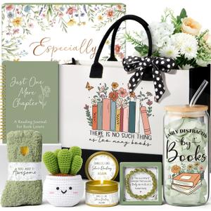 Book Lovers Gifts for Women Bookish Gifts, Book Club Reading Gift for Readers,Books Theme Item Mothers Day Birthday Gift Reading Accessories for Books Lovers Women Friends Bookworms Librarians Teacher