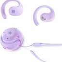 Ows Hanging Earphones 5.4 Bluetooth , Air Conduction Wireless Bluetooth Earphone, Bluetooth BT 5.4 Low Latency, Open Ear Headphones IPX5 Waterproof and Noise Reducing Touch Sports Earphones Purple