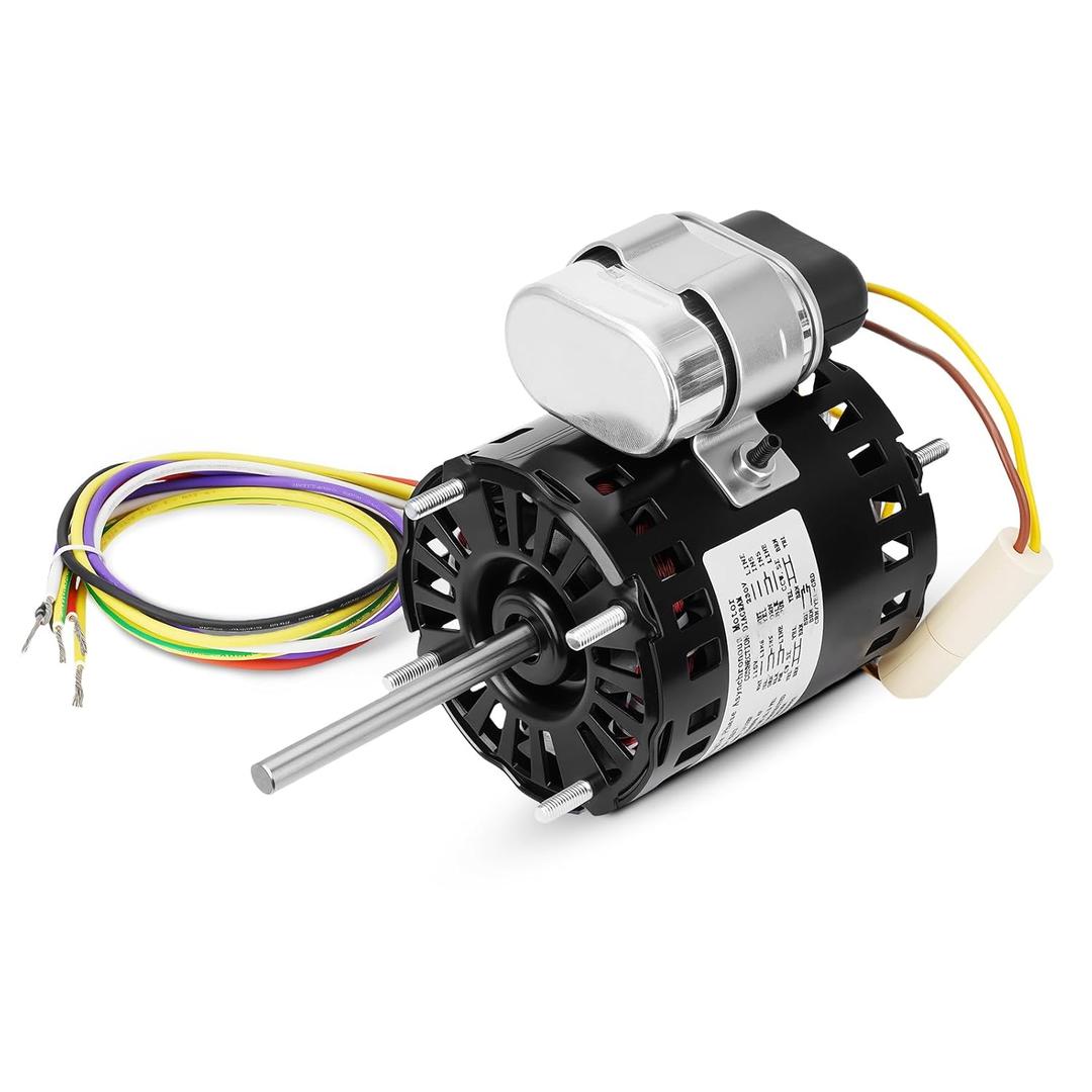 Refrigeration Fan Motor Compatible with Fasco D1127 9721, HeatCraft5008S 5008T, Bohn25309101, Century 9650 AO Smith 965, HVAC Motor, 1/12HP 1550RPM 115/230V, 60Hz 1.1/0.6A