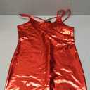 QuneusHot Women Pu Metallic Latex Leather Dress Tank Vest Clubwear Mini Bodycon Cami Dress Size S