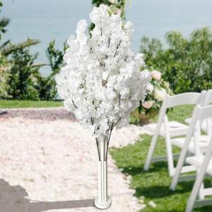Artificial Cherry Blossom Tree with Stand, White Wedding Party Flower Tree Decoration, Everlasting Flower Tree, Wedding Party Decoration Flower Guide