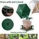 Jealoeur Bird Feeders for Outdoors Hanging Bird Feeder Wild Birds Seed, Green
