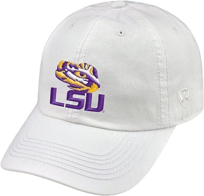 Collegiate White Team Color Adjustable Hats (White)