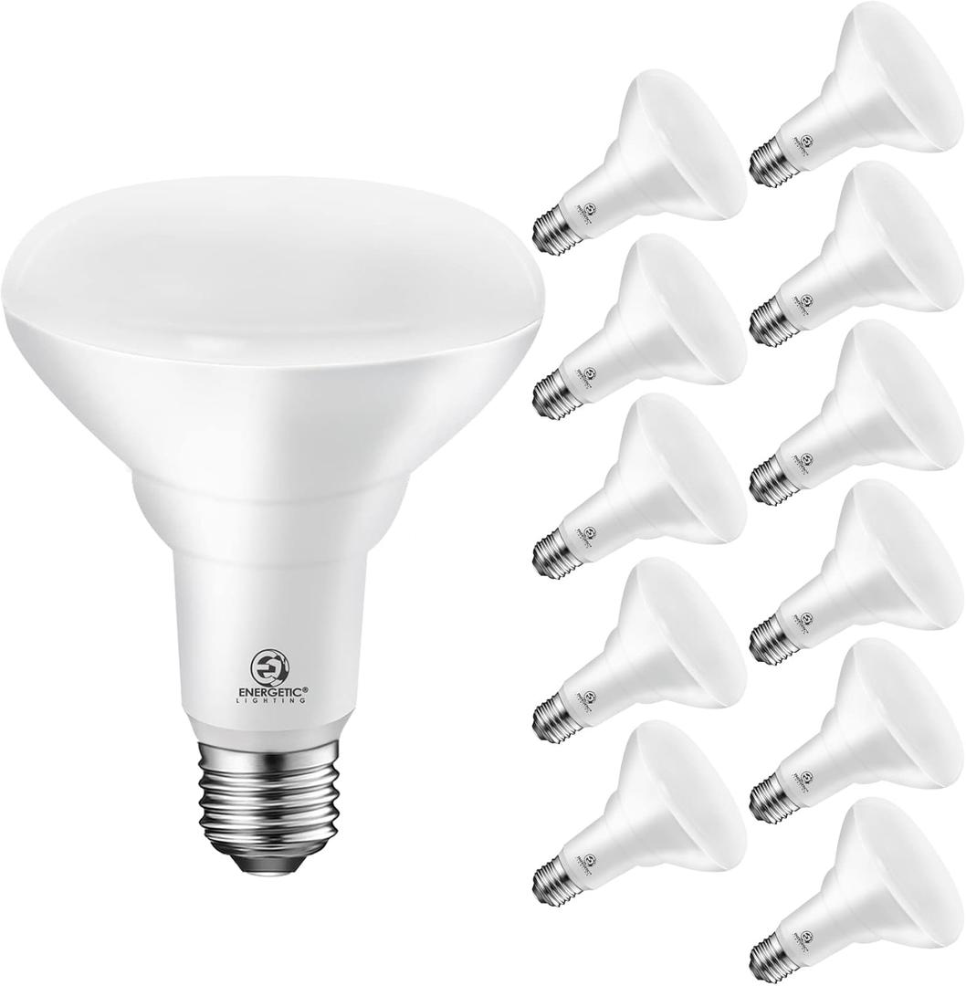 Energetic 12 Pack 75W BR30 LED Recessed Light Bulb, Dimmable, 900 Lumens, Daylight 5000K, E26 Base, Indoor Flood Light for 5/6 Inch Cans