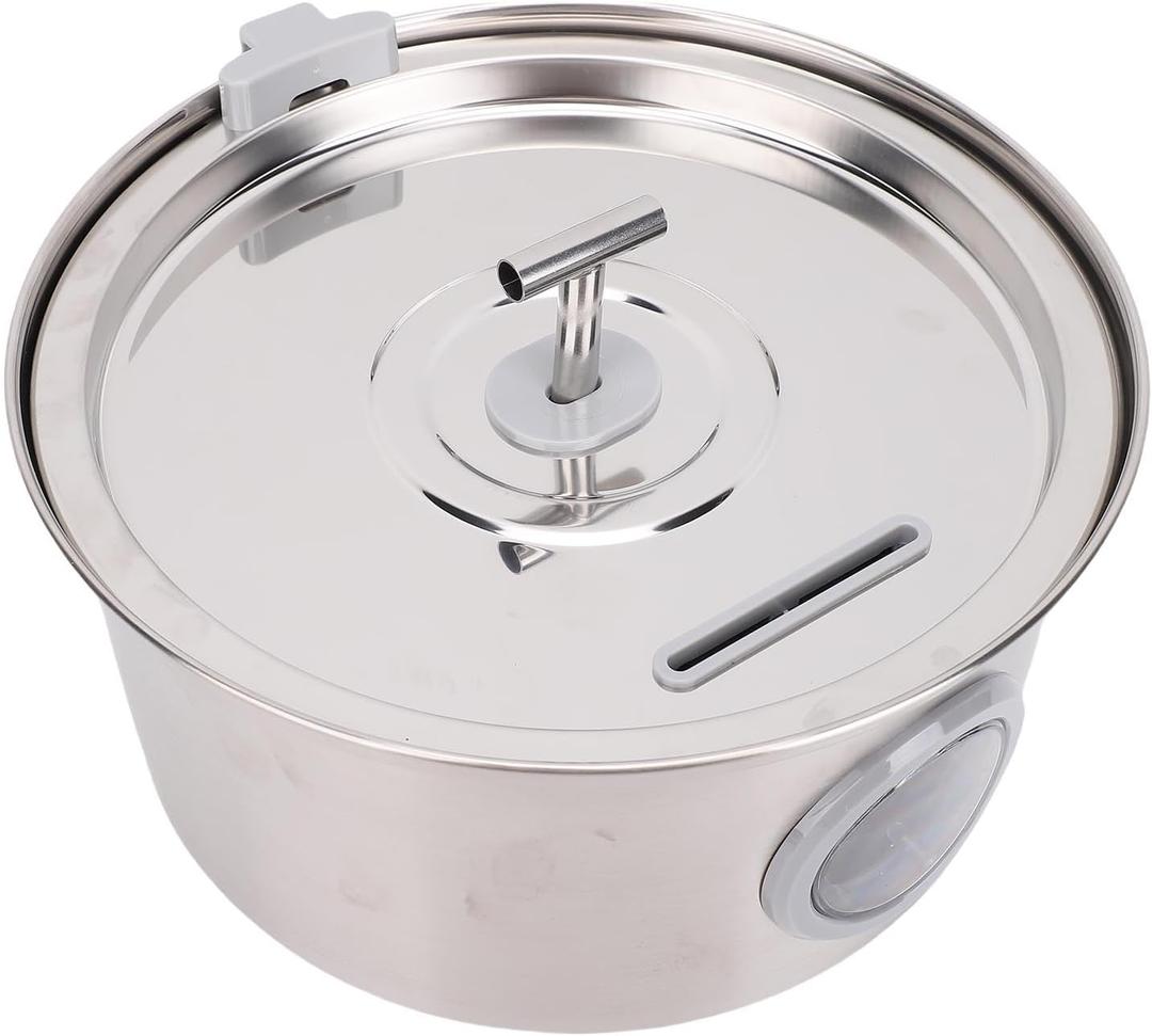 Luqeeg Stainless Steel Pets Water Fountain, 3.2l/108oz Quiet Drinking Fountains with Automatic Circulation System, Durable & Easy Cleaning, for Cats, Dogs, Multiple Pets Indoor