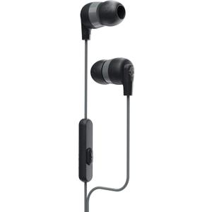 Skullcandy Inkd+ Wired Earbuds with 3.5mm AUX Plug, Noise Isolating Fit, in-Line Microphone Call and Track Control, Ear Gel Sizes Included for Custom Fit, Convenient for Travel - Black (Single)